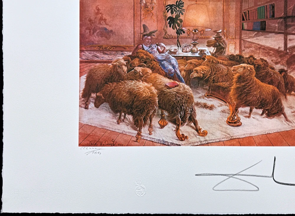 Salvador Dalí - Sheep - signováno, limitovaná edice, 66x50cm