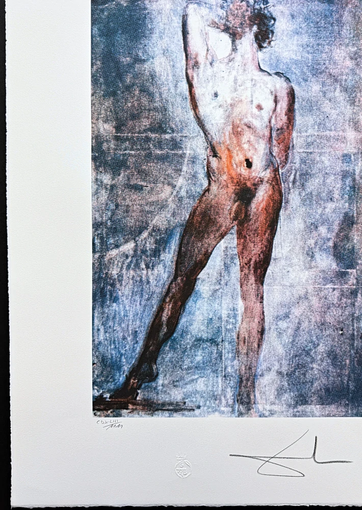Salvador Dalí - Nude Woman with Raised Arm - signováno, limitovaná edice, 50x66cm