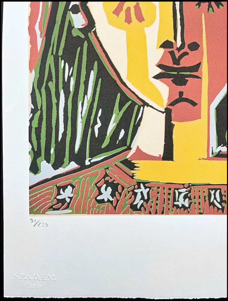 Pablo Picasso - Busta de Femme au Chapeau 91/250 - signováno, 28.5x38 cm
