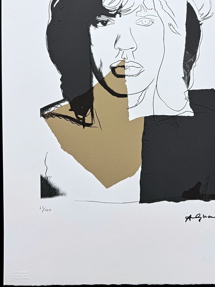 Andy Warhol - Mick Jagger černo-hnědý II x/100 - edice Leo Castelli s certifikátem