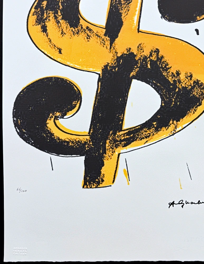 Andy Warhol - Dollar Sign x/100 - edice Leo Castelli s certifikátem