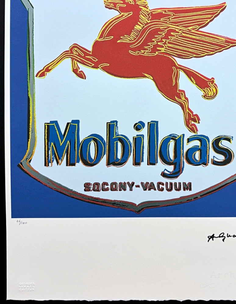 Andy Warhol - Mobilgas modrý x/100 - edice Leo Castelli s certifikátem