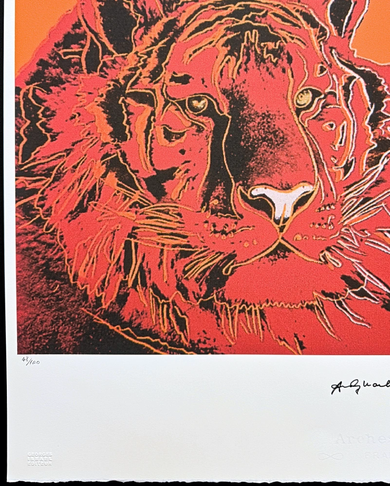 Andy Warhol - Tiger červený x/100 - edice Leo Castelli s certifikátem