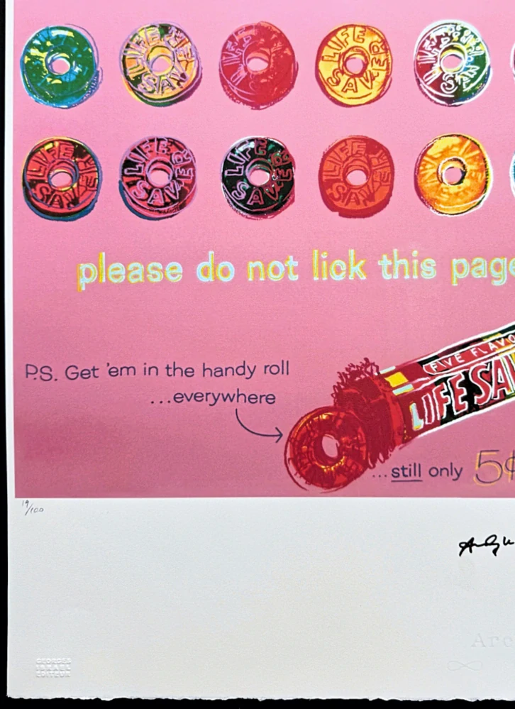 Andy Warhol - Life Saver x/100 - edice Leo Castelli s certifikátem
