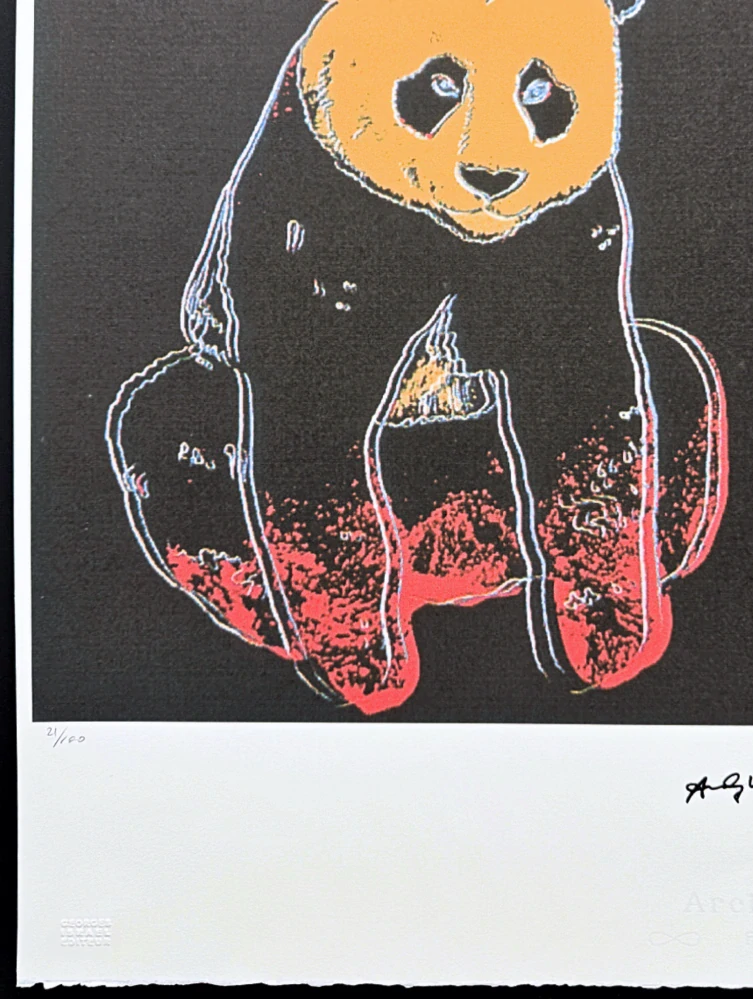 Andy Warhol - Giant panda II x/100 - edice Leo Castelli s certifikátem