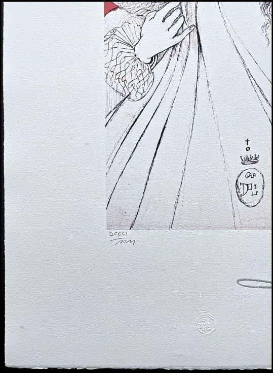 Salvador Dalí - Hamlet stabs Polonius - signováno, limitovaná edice, 50x66cm