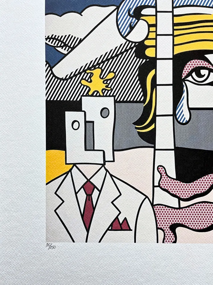Roy Lichtenstein - Figures and a Tear - signováno, 50x35cm, limitovaná edice 86/150