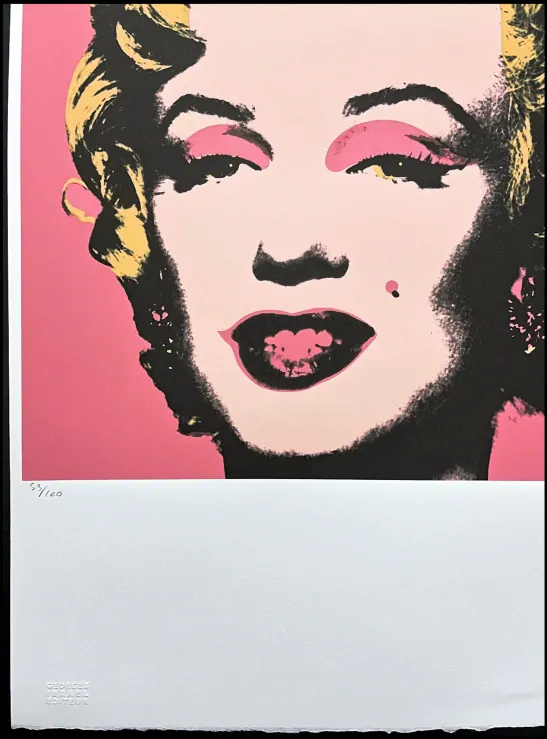 Andy Warhol - Marilyn Monroe růžová x/100 - edice Leo Castelli s certifikátem