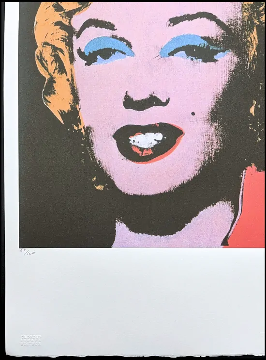 Andy Warhol - Marilyn Monroe černá s blond vlasy 62/100 - edice Leo Castelli s certifikátem