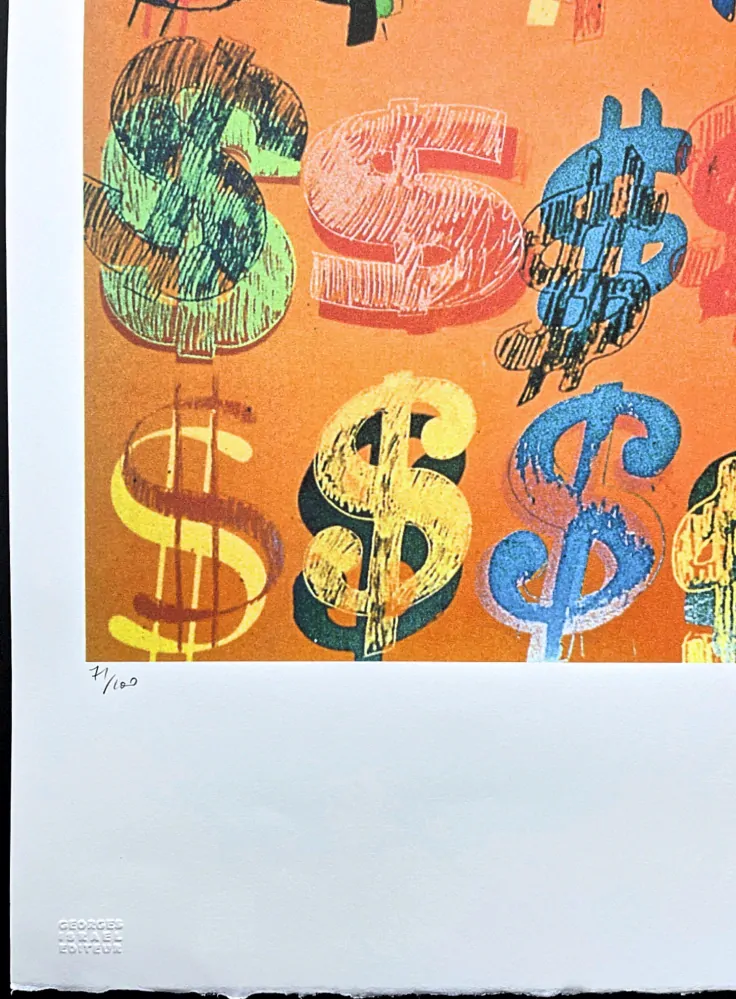 Andy Warhol - 20x Dollar Sign x/100 - edice Leo Castelli s certifikátem