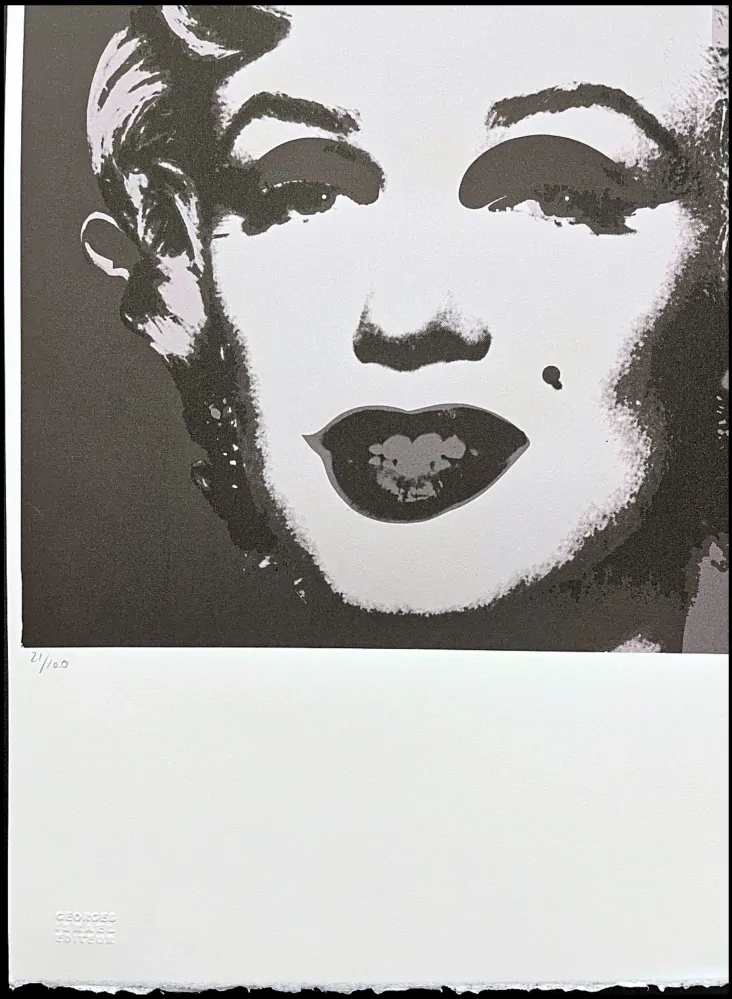 Andy Warhol - Marilyn Monroe černo-stříbrná 21/100 - edice Leo Castelli s certifikátem