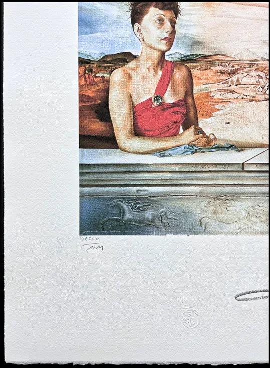 Salvador Dalí - Portrait of Mrs Jack Warner - signováno, limitovaná edice, 50x66cm