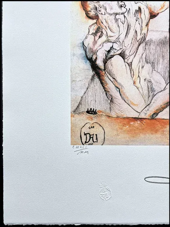 Salvador Dalí - Les deux paysans dans la fosse -  signováno, limitovaná edice, 50x66cm