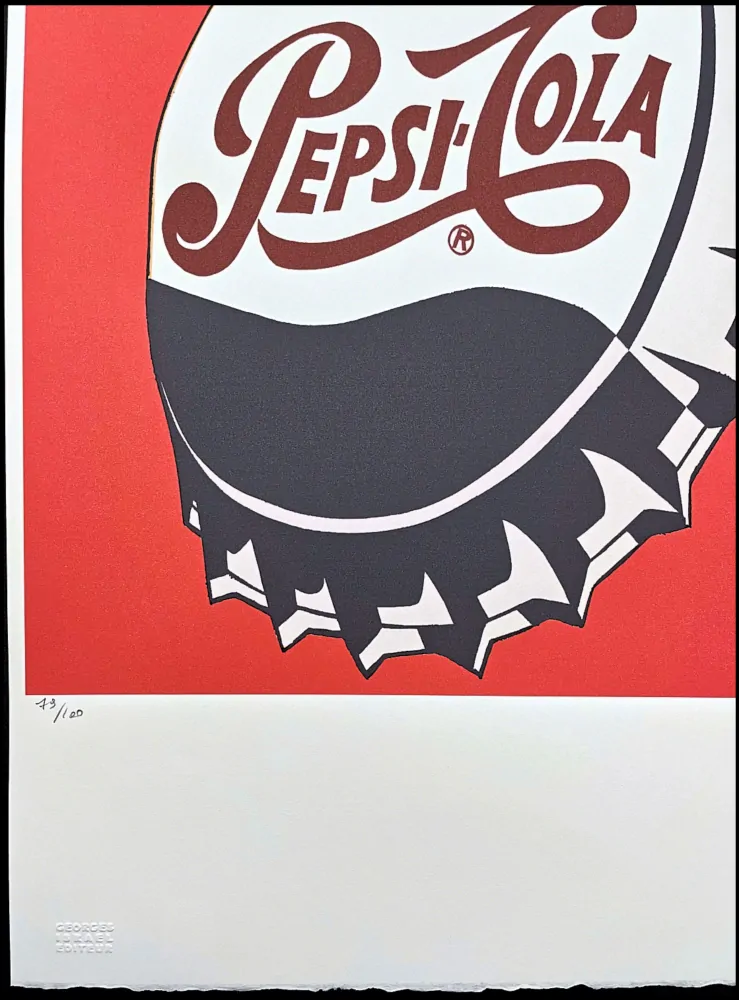 Andy Warhol - Pepsi-Cola červená x/100 - edice Leo Castelli s certifikátem