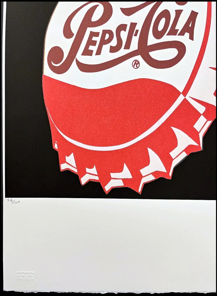 Andy Warhol - Pepsi-Cola černá 76/100 - edice Leo Castelli s certifikátem