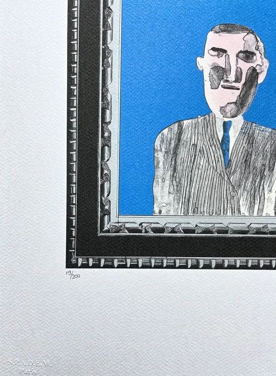 David Hockney - Picture of a Portrait in a Silver Frame 19/200 - limitovaná edice, s certifikátem, 35x50 cm