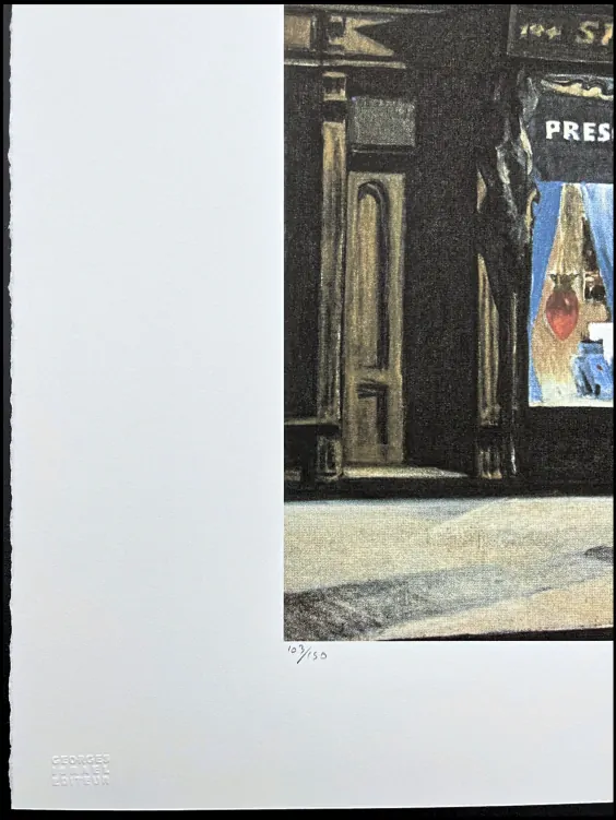 Edward Hopper - Drug store 103/150 - - limitovaná edice, s certifikátem, 57x38 cm