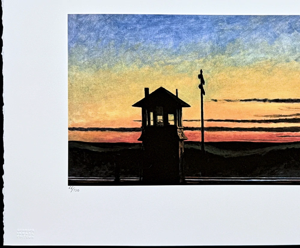 Edward Hopper - Railroad Sunset 66/150 - limitovaná edice, s certifikátem, 57x38 cm