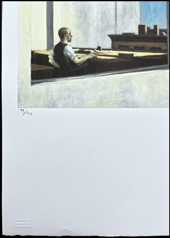 Edward Hopper - Office in a Small City x/150 - limitovaná edice, s certifikátem, 38x57 cm