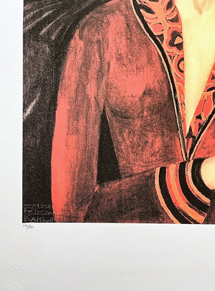 Frida Kahlo - Autorretrato con traje de terciopelo 125/250 - limitovaná edice s certifikací, 50x70cm