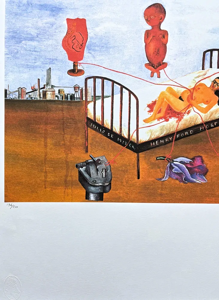 Frida Kahlo - Henry ford hospital 196/250 - limitovaná edice s certifikací, 50x70cm