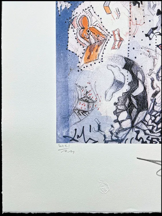 Salvador Dalí - Horse on Bastion -  signováno, limitovaná edice, 50x66cm