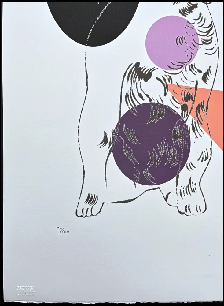 Andy Warhol - Cat Sam barevný II 30/100 - edice Leo Castelli s certifikátem