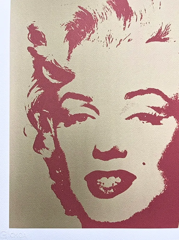 Andy Warhol - Marilyn Monroe žluto-červená 400/500 - signováno, 50x50cm, limitovaná edice CMOA s certifikátem