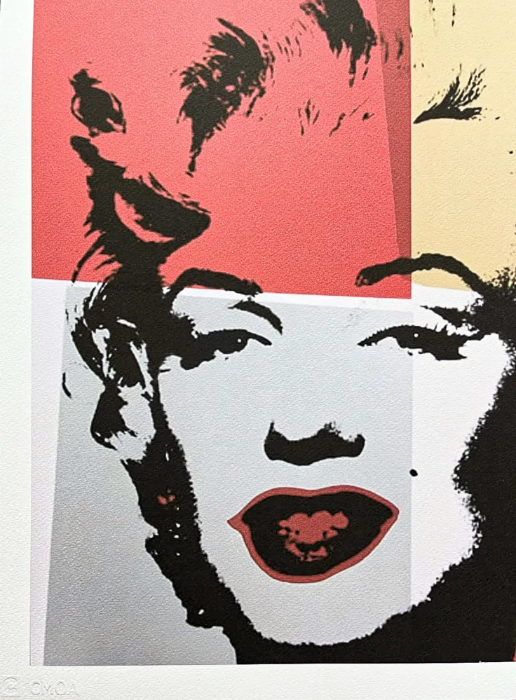 Andy Warhol - Marilyn Monroe ve čtvercích 417/500 - signováno, 50x50cm, limitovaná edice CMOA s certifikátem