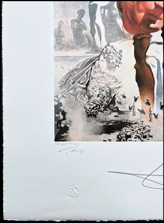 Salvador Dalí - The Face -  signováno, limitovaná edice, 50x66cm