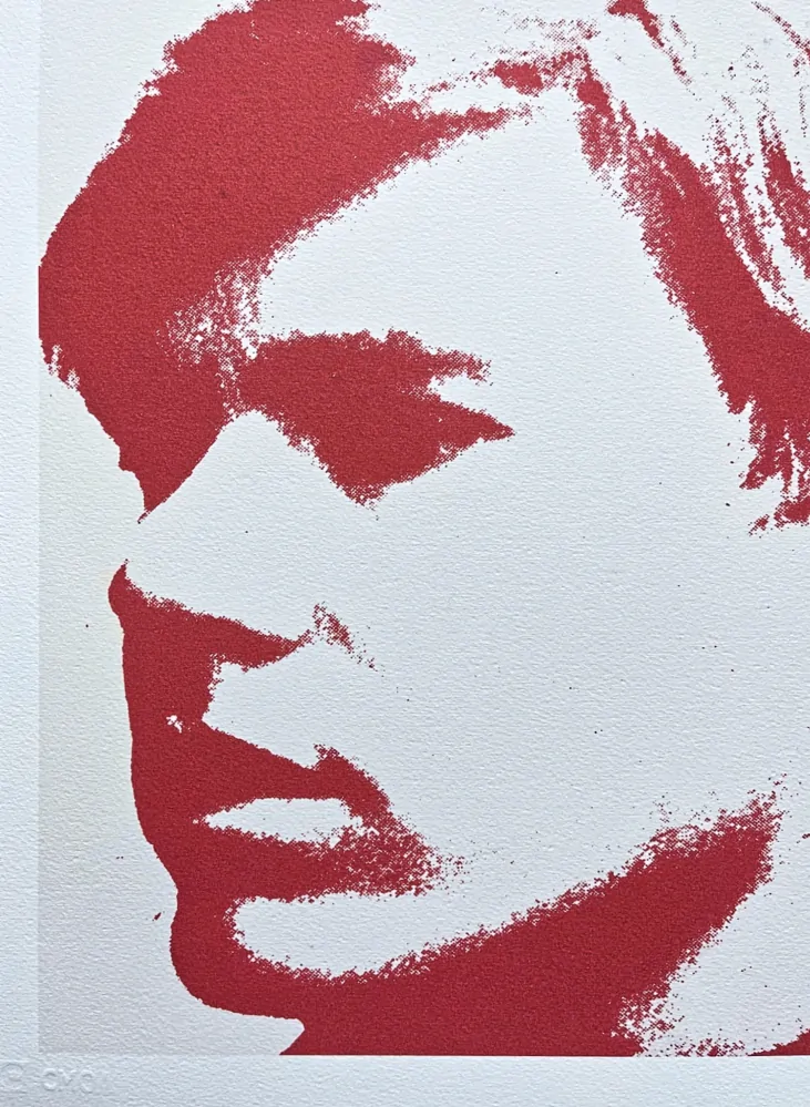 Andy Warhol - Self Portrait červeno-bílý 188/500 - signováno, 50x50cm, limitovaná edice CMOA s certifikátem