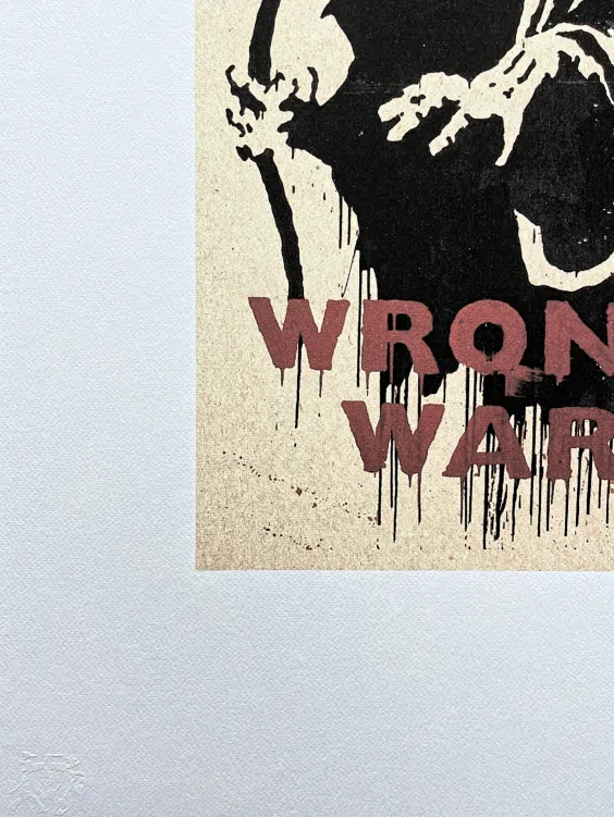 Banksy - Wrong War x/150 - číslovaná edice s certifikátem, 50x70cm