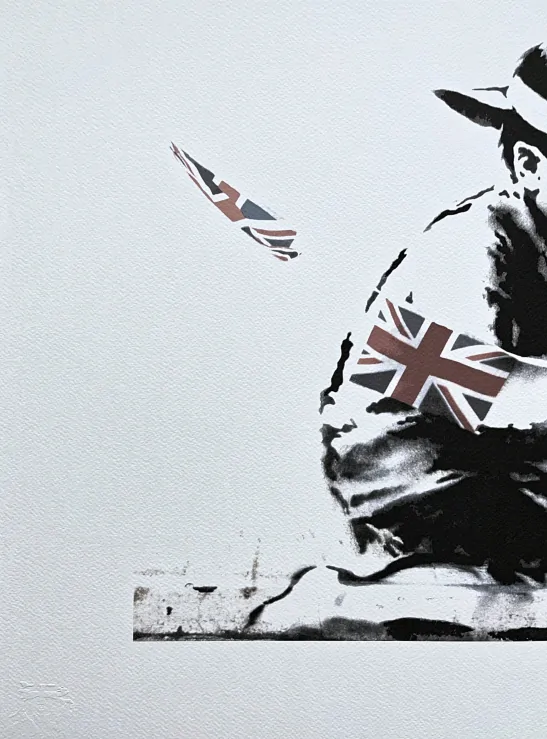 Banksy - Slave Labour x/150 - číslovaná edice s certifikátem, 70x50cm