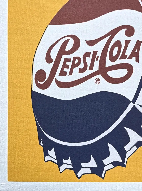 Andy Warhol - Pepsi-Cola žlutá 116/500 - signováno, 50x50cm, limitovaná edice CMOA s certifikátem