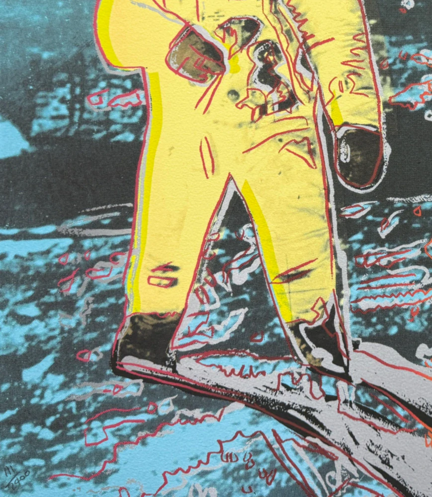 Andy Warhol - Moonwalk světle modrý 111/2400 - 60x60cm, limitovaná edice CMOA s certifikátem