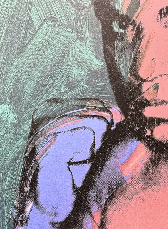 Andy Warhol - Muhammad Ali modro-zelený x/2400 - 60x60cm, limitovaná edice CMOA s certifikátem