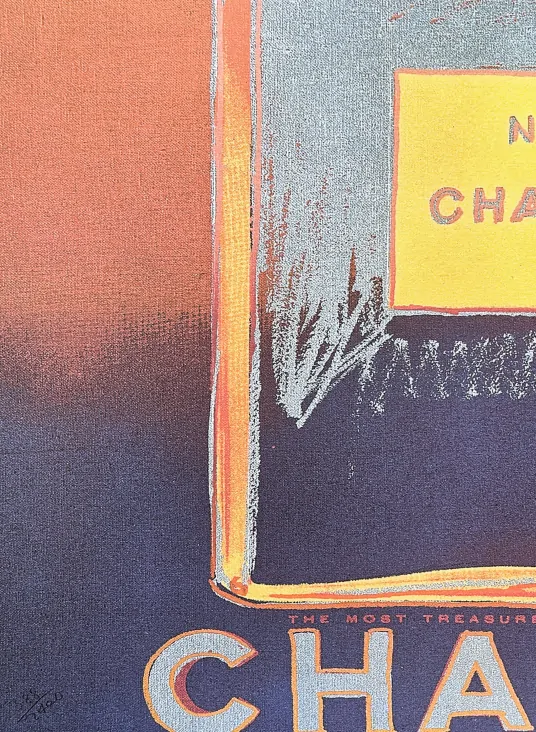 Andy Warhol - Chanel hnědo-modrý 388/2400 - 60x60cm, limitovaná edice CMOA s certifikátem