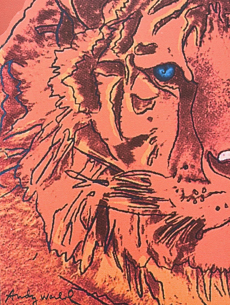 Andy Warhol - Tiger oranžový 311/2400 - 60x60cm, limitovaná edice CMOA s certifikátem