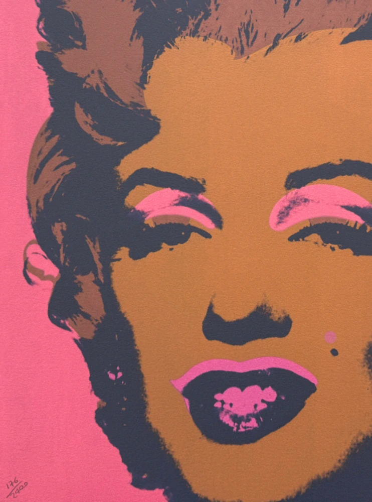 Andy Warhol - Marilyn Monroe sytě růžová x/2400 - 60x60, limitovaná edice CMOA s certifikátem
