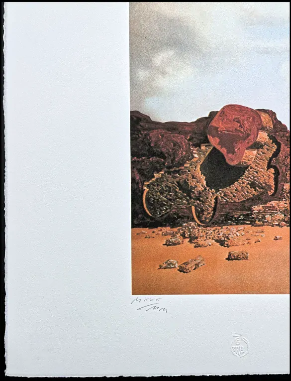 Salvador Dalí - The Automobile Clothed - signováno, limitovaná edice, 50x66cm
