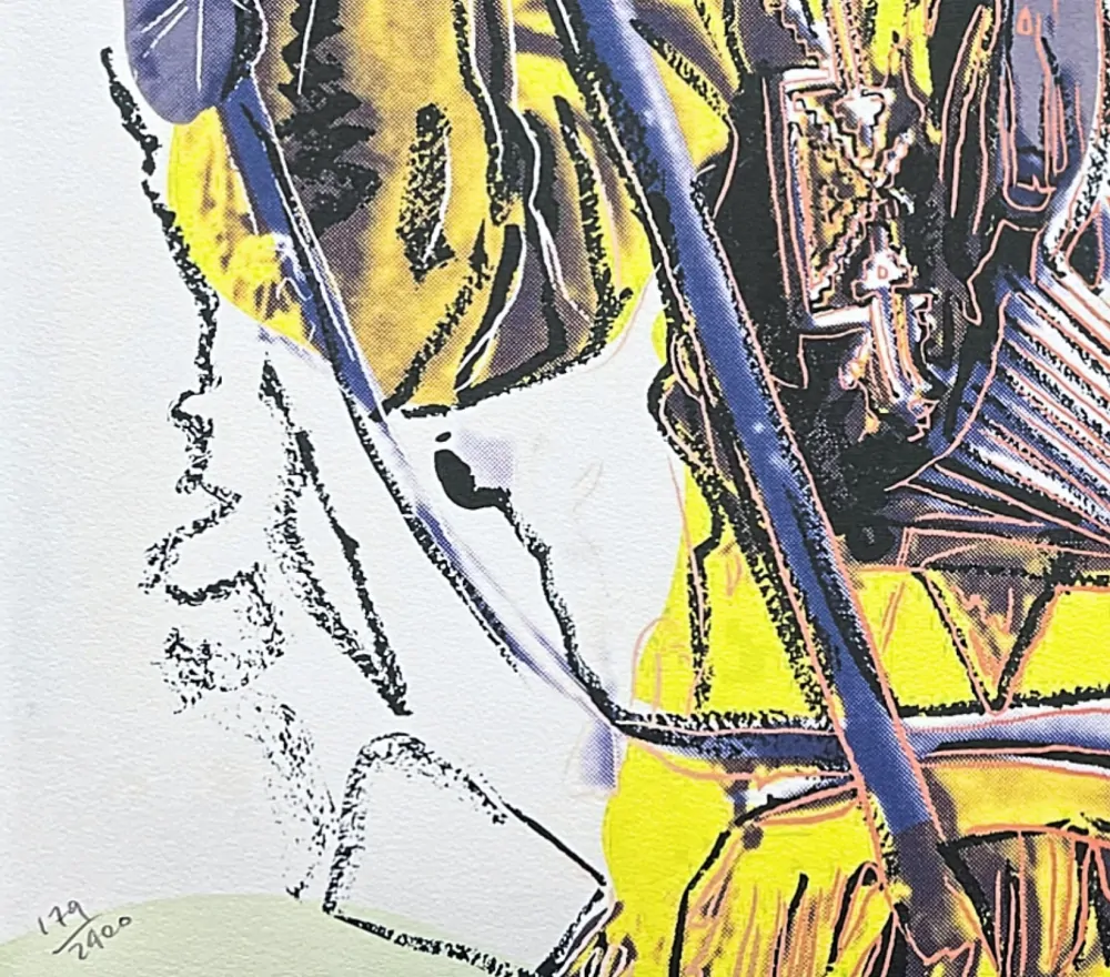 Andy Warhol - War Bonnet Indian x/2400 - 60x60cm, limitovaná edice CMOA s certifikátem