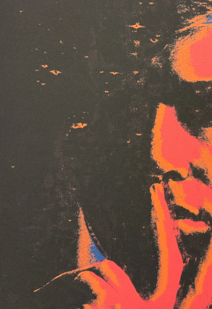 Andy Warhol - Self Portrait modro-červený x/2400 - 60x60cm, limitovaná edice CMOA s certifikátem