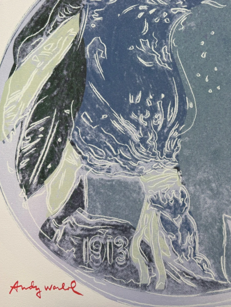 Andy Warhol - Indian Head Nickel 335/2400 - 60x60cm, limitovaná edice CMOA s certifikátem