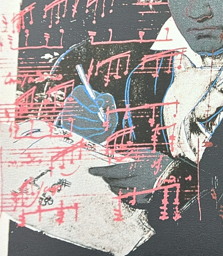 Andy Warhol - Beethoven černý x/2400 - 60x60cm, limitovaná edice CMOA s certifikátem