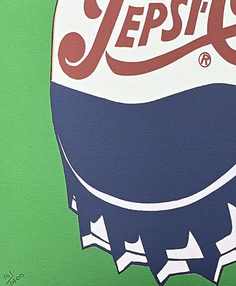 Andy Warhol - Pepsi-Cola zelená x/2400 - 60x60cm, limitovaná edice CMOA s certifikátem