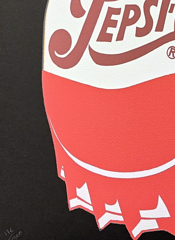 Andy Warhol - Pepsi-Cola černá x/2400 - 60x60 cm, limitovaná edice CMOA s certifikátem