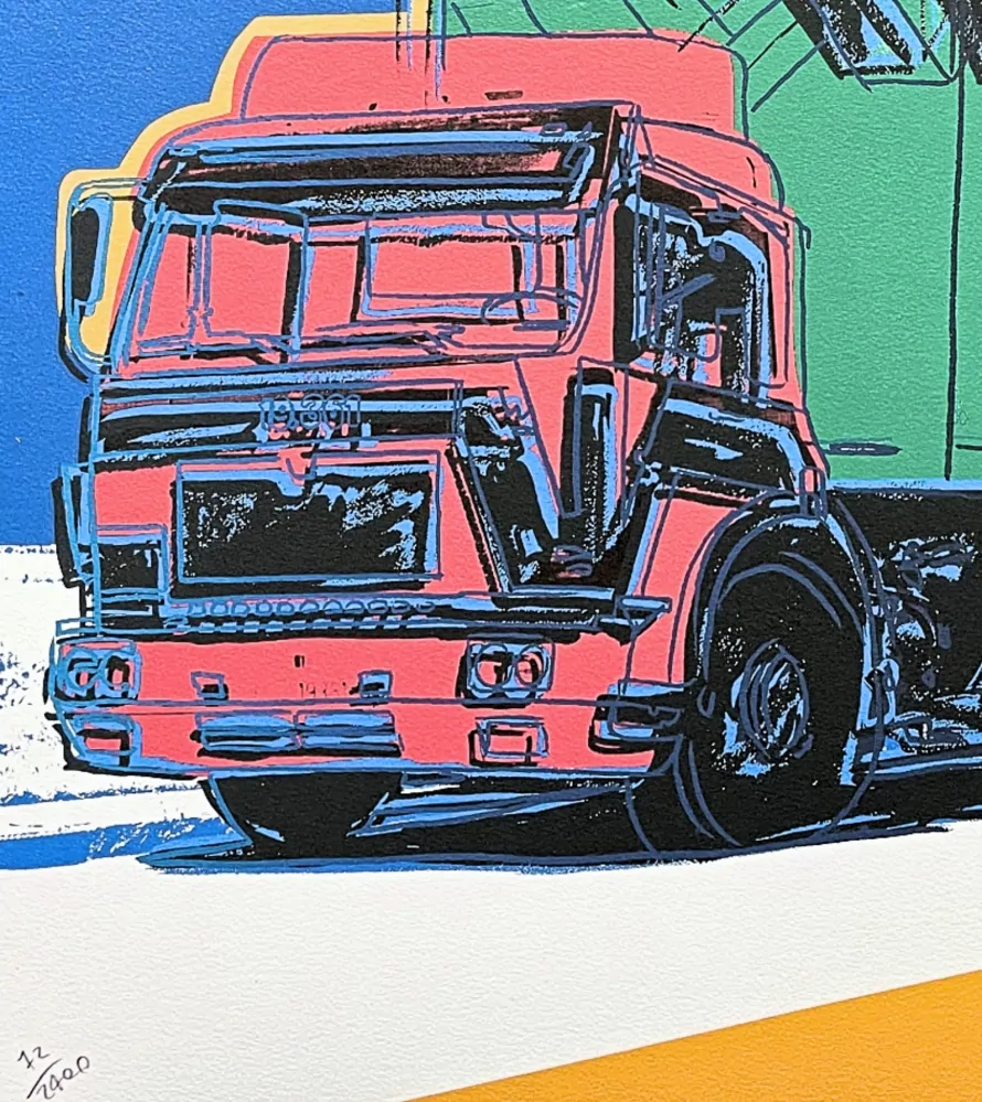 Andy Warhol - Truck modrý 72/2400 - 60x60cm, limitovaná edice CMOA s certifikátem