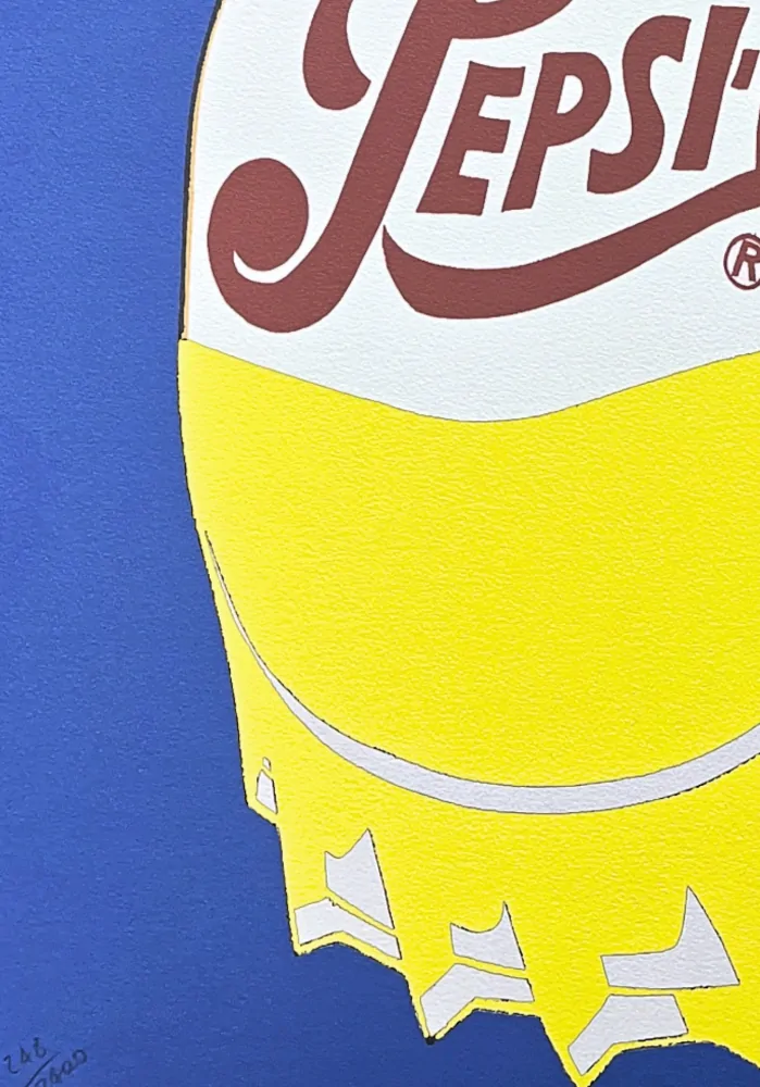 Andy Warhol - Pepsi-Cola modrá x/2400 - 60x60 cm, limitovaná edice CMOA s certifikátem