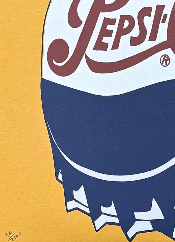 Andy Warhol - Pepsi-Cola žlutá x/2400 - 60x60 cm, limitovaná edice CMOA s certifikátem