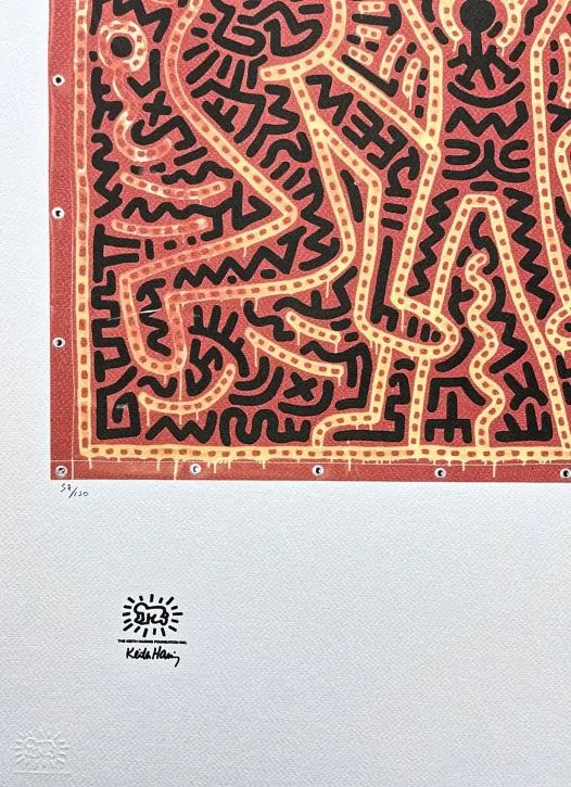 Keith Haring - Pregnant women 57/150 - signováno, limitovaná edice s certifikátem, 50x70 cm